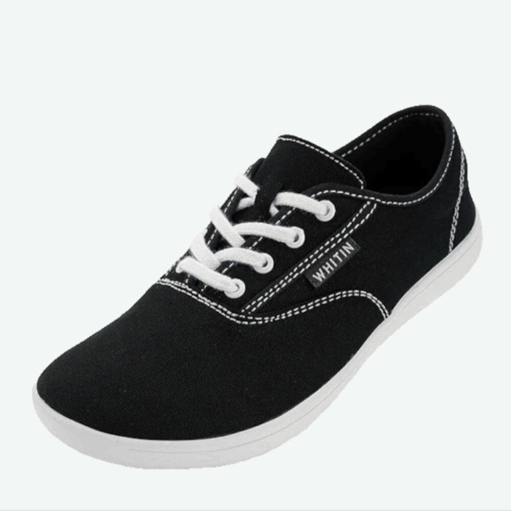 WHITIN Men's Canvas Barefoot Shoes Canvas Sneakers Navy White Size 11 EU 43